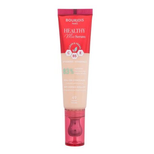 Bourjois Healthy Mix Serum Clean &amp;amp; Vegan Roll-on Concealer korektor z učinkom seruma za okoli oči 13 ml Odtenek 49 ivory Slike