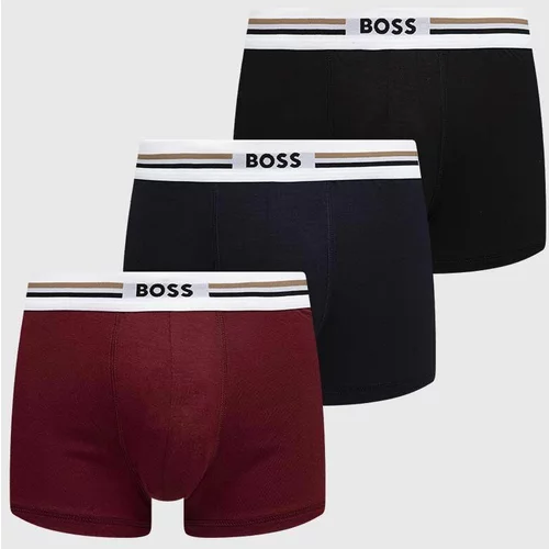 Boss Boksarice 3-pack moški, bordo barva