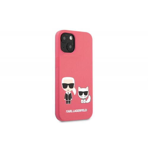 Karl Lagerfeld originalen ovitek KLHCP13SSSKCP za iphone 13 mini pink silikonska za&amp;scaron;čita - full bodies Slike