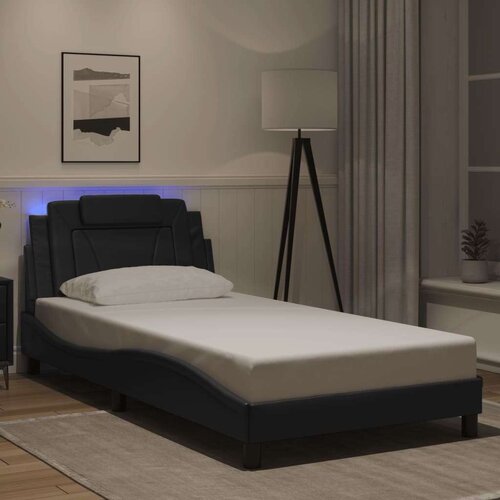  Okvir kreveta Viana s LED-om bez madraca crni 100x203 cm - Crna 100 x 203 cm Cene