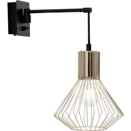 Brilliant Dalma 21090/76 zidna svjetiljka E27 60 W crna, bakrena Slike
