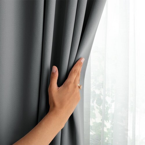 Restilo Siva zatamnjujuća zavjesa 140x175 cm Eyelets &amp;ndash; Slike