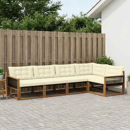  Set vanjskih sofa 5 kom. Prirodna i krem Cijene