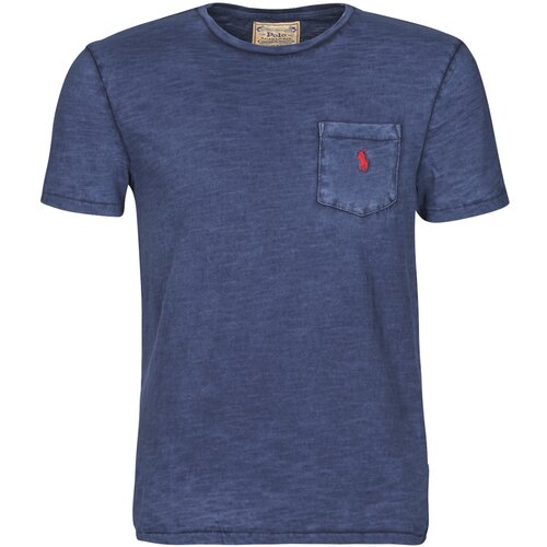 Polo Ralph Lauren Majice s kratkimi rokavi T-SHIRT AJUSTE COL ROND EN COTON LOGO PONY PLAYER Modra Slike