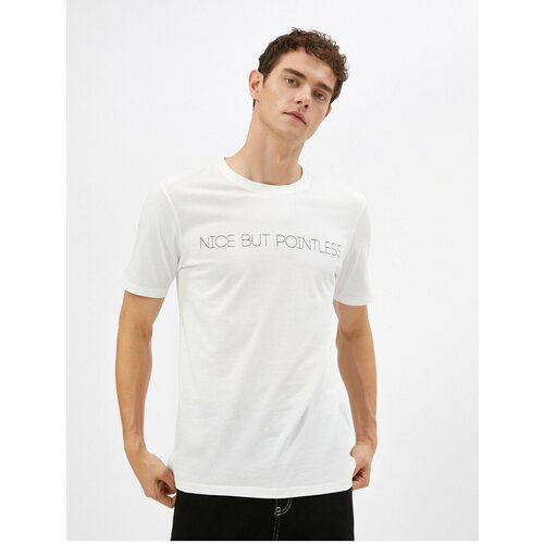 Koton Motto Printed T-Shirt Crew Neck Short Sleeve Cotton Slike