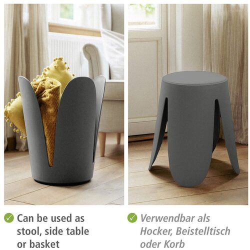 Wenko 26089100 - Stolica COMISO 44,5x46 cm antracitna Slike