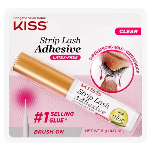 Kiss Strip Lash Adhesive transparentno lepilo za umetne trepalnice 5 g