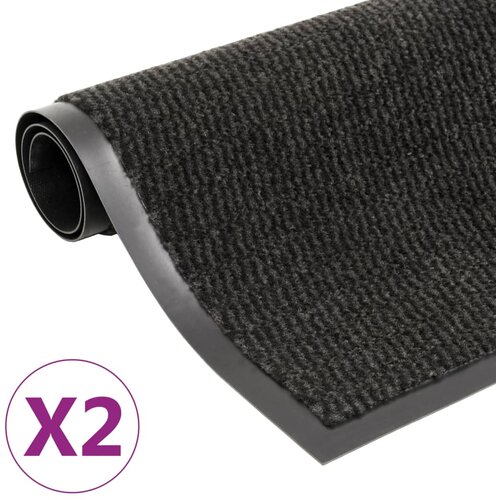 vidaXL Otirači za prašinu 2 kom pravokutni čupavi 90 x 150 cm crni Cijene