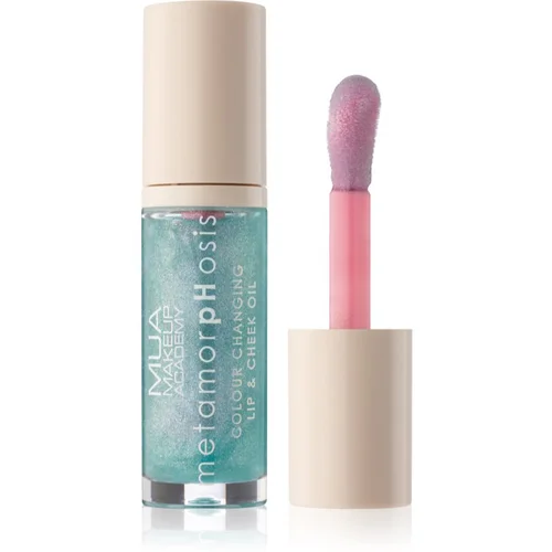 MUA Makeup Academy Metamorphosis uljno sjajilo za usne za usne i lice parfemi Mermaid (Raspberry) 7 ml