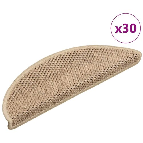 vidaXL Samolepilne preproge za stopnice sisal 30 kosov 56x17x3cm pesek Cene