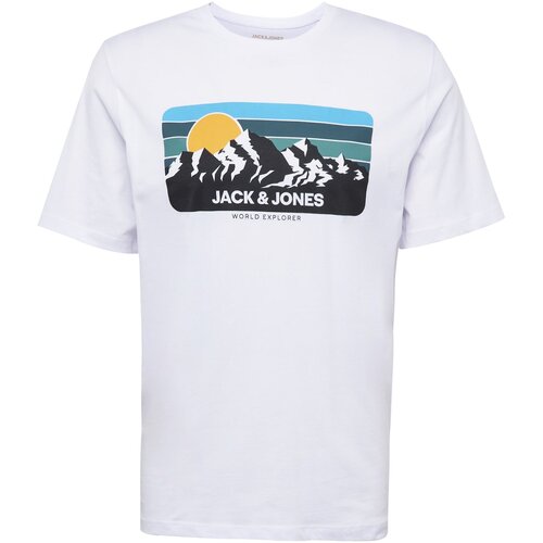 Jack & Jones Majica 'JJPEAK' rumena / zelena / črna / bela Cene
