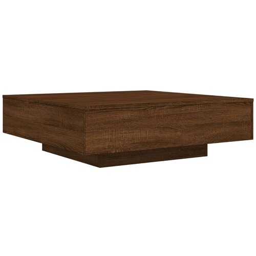 Maison Chic Klubska mizica - kavna mizica - Nizka mizica rjavi hrast 100x100x31 cm inženirski les, (21754115) Cene