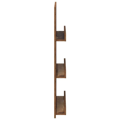  Polica za časopise s policom Staro drvo 51 x 11 x 102 cm Slike