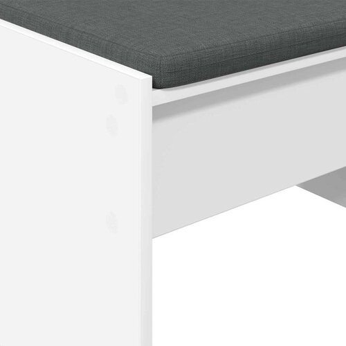  Klupa za hodnik s jastukom Bijelo 60 x 38 x 46 cm Slike