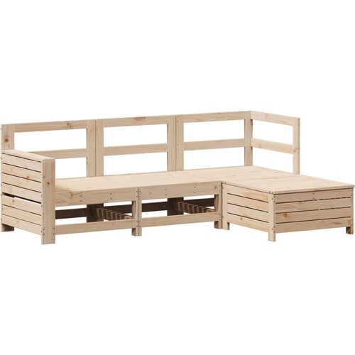 VidaXL 4-dijelni set vrtnih sofa od masivne borovine Slike