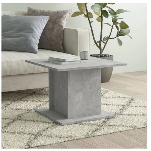  Klubska mizica betonsko siva 55,5x55,5x40 cm iverna plošča