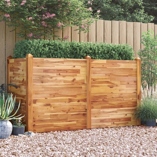VidaXL Vrtna visoka greda 160x60x84 cm trden akacijev les Slike