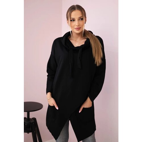 Kesi Tunic with a clutch front Oversize black Cijene