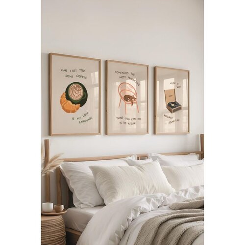 WALLXPERT Ç-300531 - 3040 set dekorativnih slika u više boja (3 komada) Cene