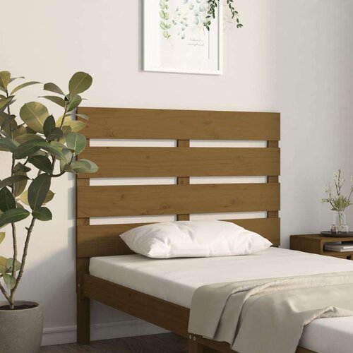  Posteljno vzglavje medeno rjavo 75x3x80 cm trdna borovina, (21073569) Slike