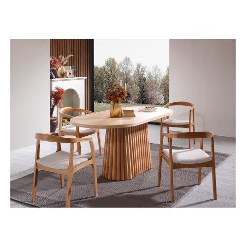Hanah home Trpezarijski sto i stolice Atlantis, 170x90x75 cm, 4 stolice, Smeđa Slike