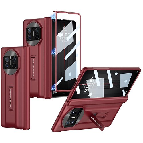 INORCO GKK za Huawei Mate X3 5G Skrito stojalo, zložljiva torbica za telefon, Magnetni trdi PC ovitek s stekleno za&amp;scaron;čito zaslona, (22036103) Slike