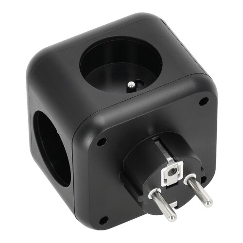  Razdelnik sa prekidačem LINEA, 3x230 V + 4x USB-A/USB-C, crni Slike