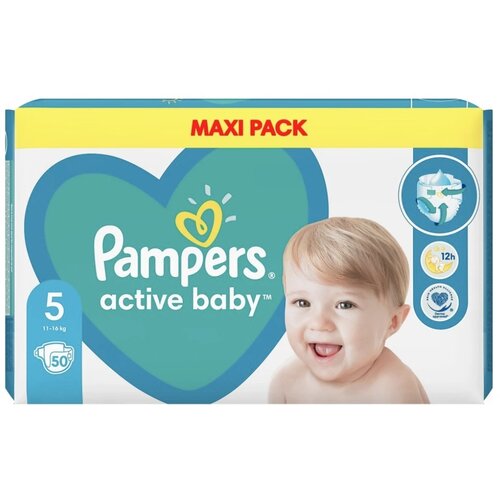 Pampers Active Baby Size 5 jednokratne pelene 11-16 kg 50 kom Cene