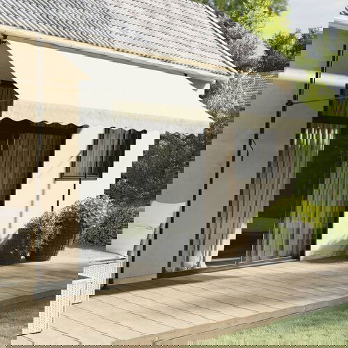 VidaXL Tenda na uvlačenje krem 350 x 150 cm od tkanine i čelika Slike