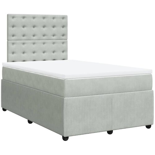 Box spring krevet s madracem svjetlosivi 120x200 cm bar&amp;scaron;unasti Slike