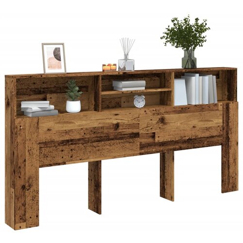 vidaXL Vzglavna omarica starinski les 200x19x103,5 cm inženirski les Cene