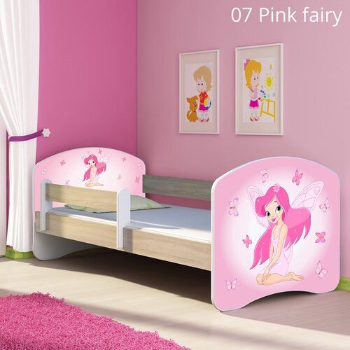  Otro&scaron;ka postelja ACMA z motivom, stranska sonoma 180x80 cm 07 Pink Fairy Cene