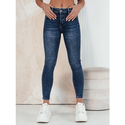 DStreet Spodnie damskie jeansowe LACOY niebieskie Slike