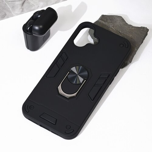 Torbica Hard Ring za iPhone 16 Plus 6.7 crna Slike