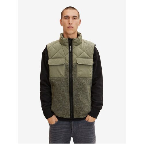 Tom Tailor Khaki Men&amp;#039;s Vest - Men&amp;#039;s Slike