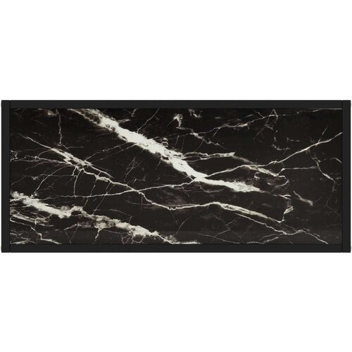  Konzolni stol crni 80 x 35 x 75 cm od kaljenog stakla Slike