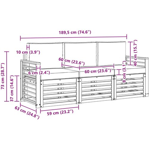  Setovi sofa 3 kom. Bijela i krem Polyester Slike
