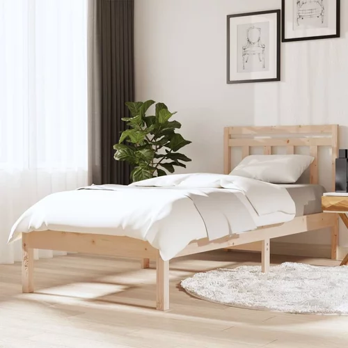  Okvir za krevet 90 x 190 cm jednokrevetni od masivnog drva