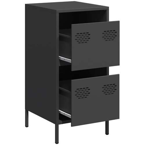  Komoda crna 35x39x73,5 cm hladno valjani čelik Slike