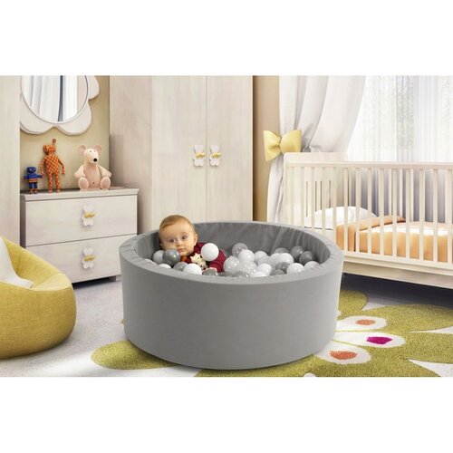 Hanah home Bubble Pops 150 - Siva lopta za igru sa lopticama Slike