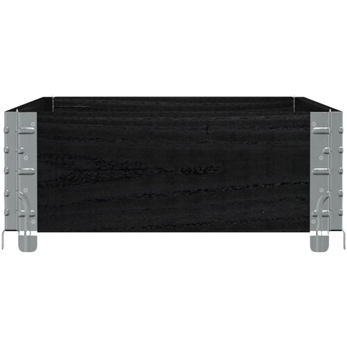  Okvir za palete crni 100 x 50 cm od masivne borovine Slike
