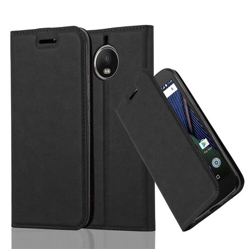 Cadorabo Ohi&scaron;je, združljivo z Motorola MOTO G5S PLUS v nočna črna - Za&scaron;čitni ovitek z magnetnim zapiranjem, stoječo funkcijo in režo za kartice, (20558155) Cene