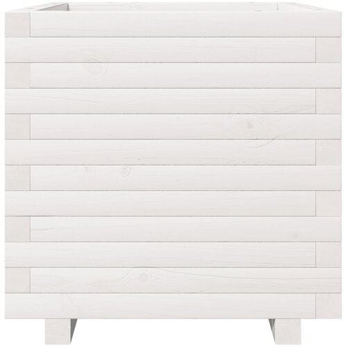  Vrtna sadilica bijela 50 x 50 x 49,5 cm od masivne borovine Slike