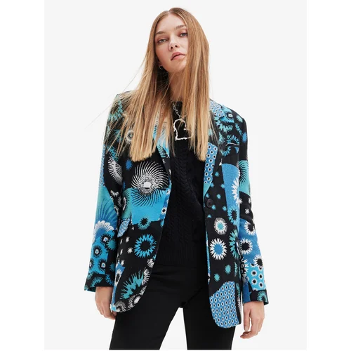 Desigual Blue Sissy Patterned Jacket - Ladies