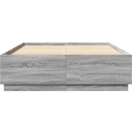 VidaXL okvir za krevet boja hrasta 120 x 200 cm od konstruiranog drva Slike