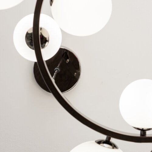  Brilagi - LED luster na sajli MILLA 15xG9/3W/230V crni hrom/bela Slike