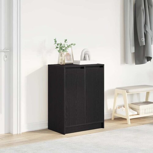 VidaXL Ormarić za cipele crni hrast 57x34x76 cm od konstruiranog drva Slike
