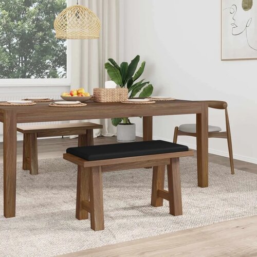  Jastučić za klupu Umjetna koža Crna Dubina 35 cm - Crna 80 x 38 x 6 5 cm Slike