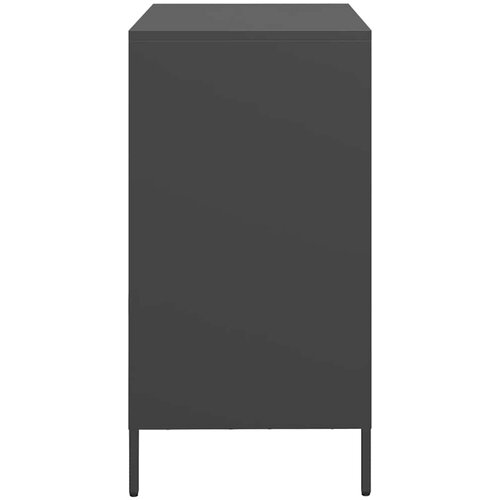  Komoda crna 68x39x73,5 cm hladno valjani čelik Slike