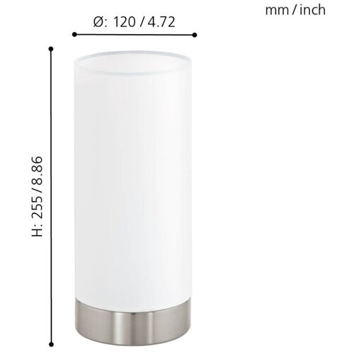 Eglo pasteri stona lampa/1, e27, nikl-mat/bela Z6DX3Q3 Slike
